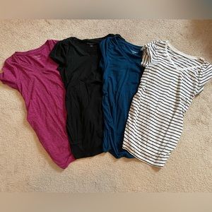 Set of four Liz Lange maternity tee shirts size extra small, XS